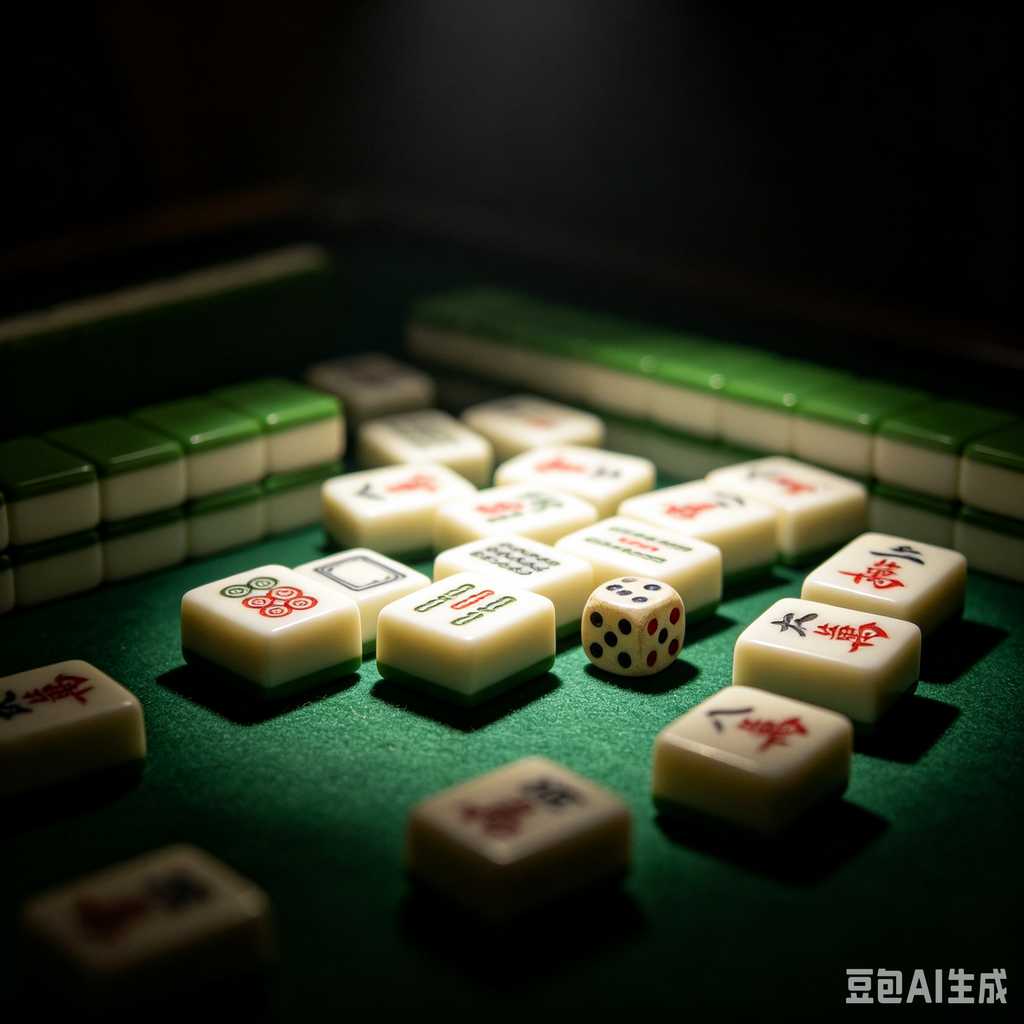 carved pattern mahjong set